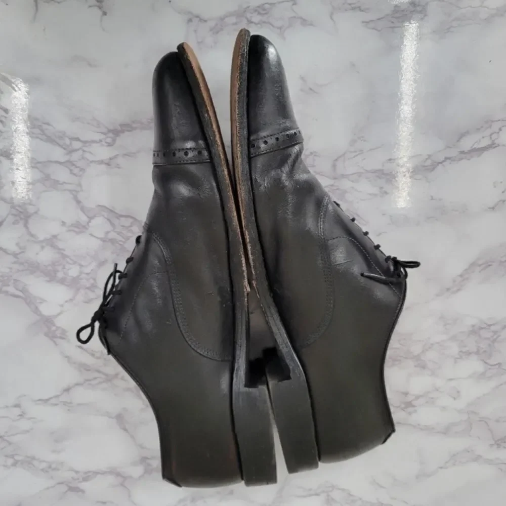 Allen Edmonds Byron Men's Size 13 Black Leather Dress Shoes Lace Up